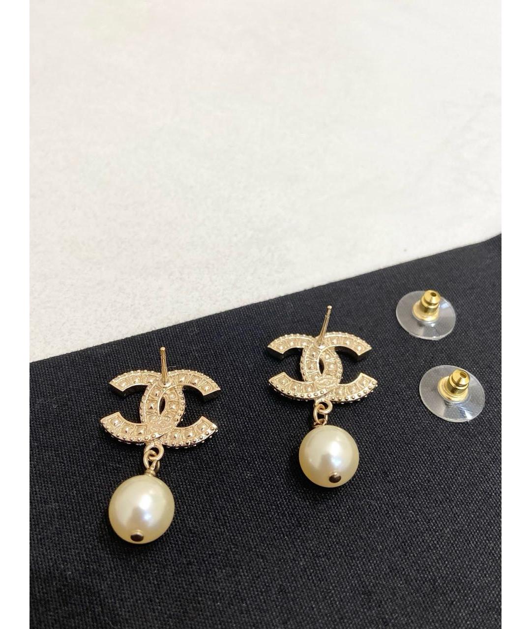 CHANEL Золотые серьги, фото 5