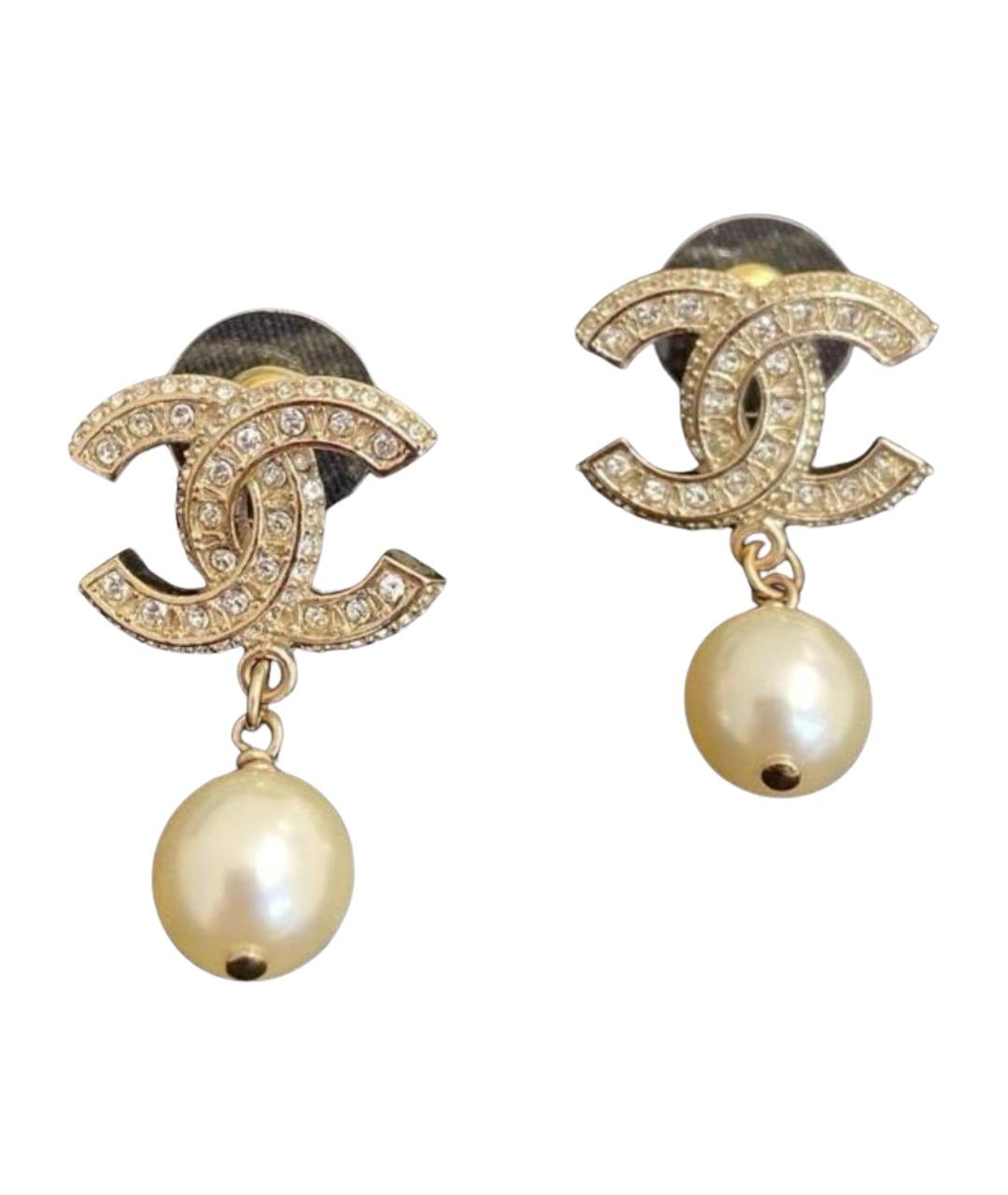 CHANEL Золотые серьги, фото 1