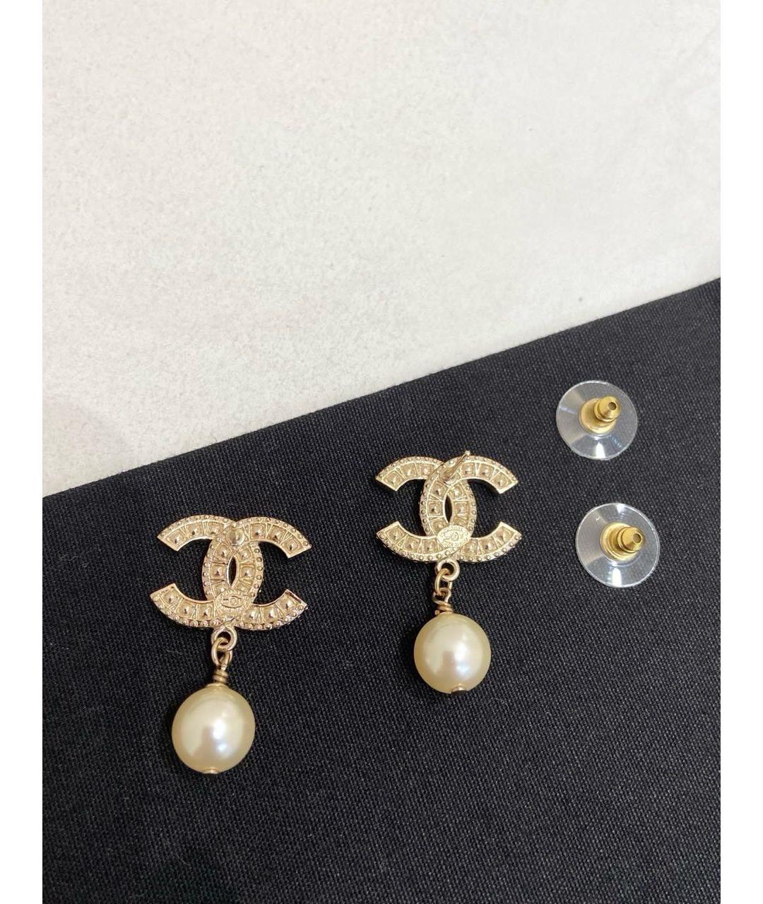 CHANEL Золотые серьги, фото 4