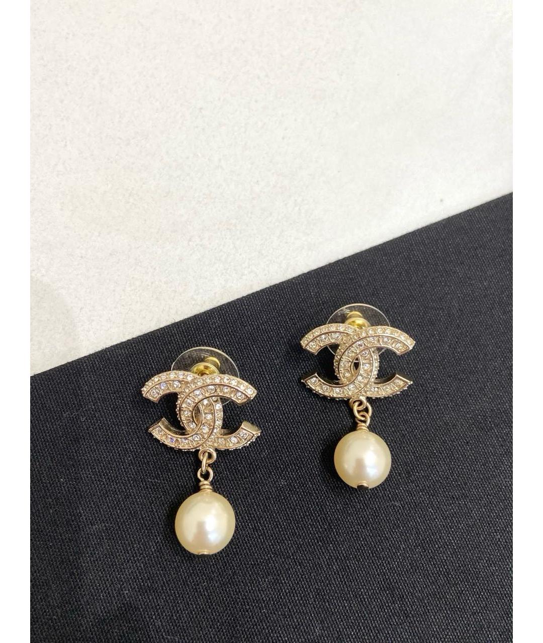 CHANEL Золотые серьги, фото 3