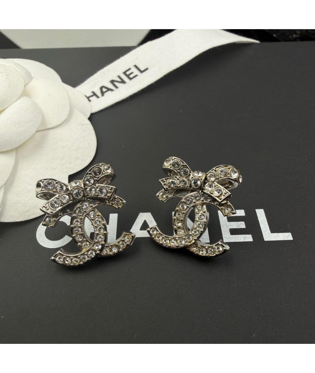 CHANEL Серебряные серьги, фото 4