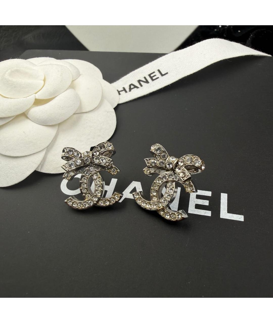 CHANEL Серебряные серьги, фото 3
