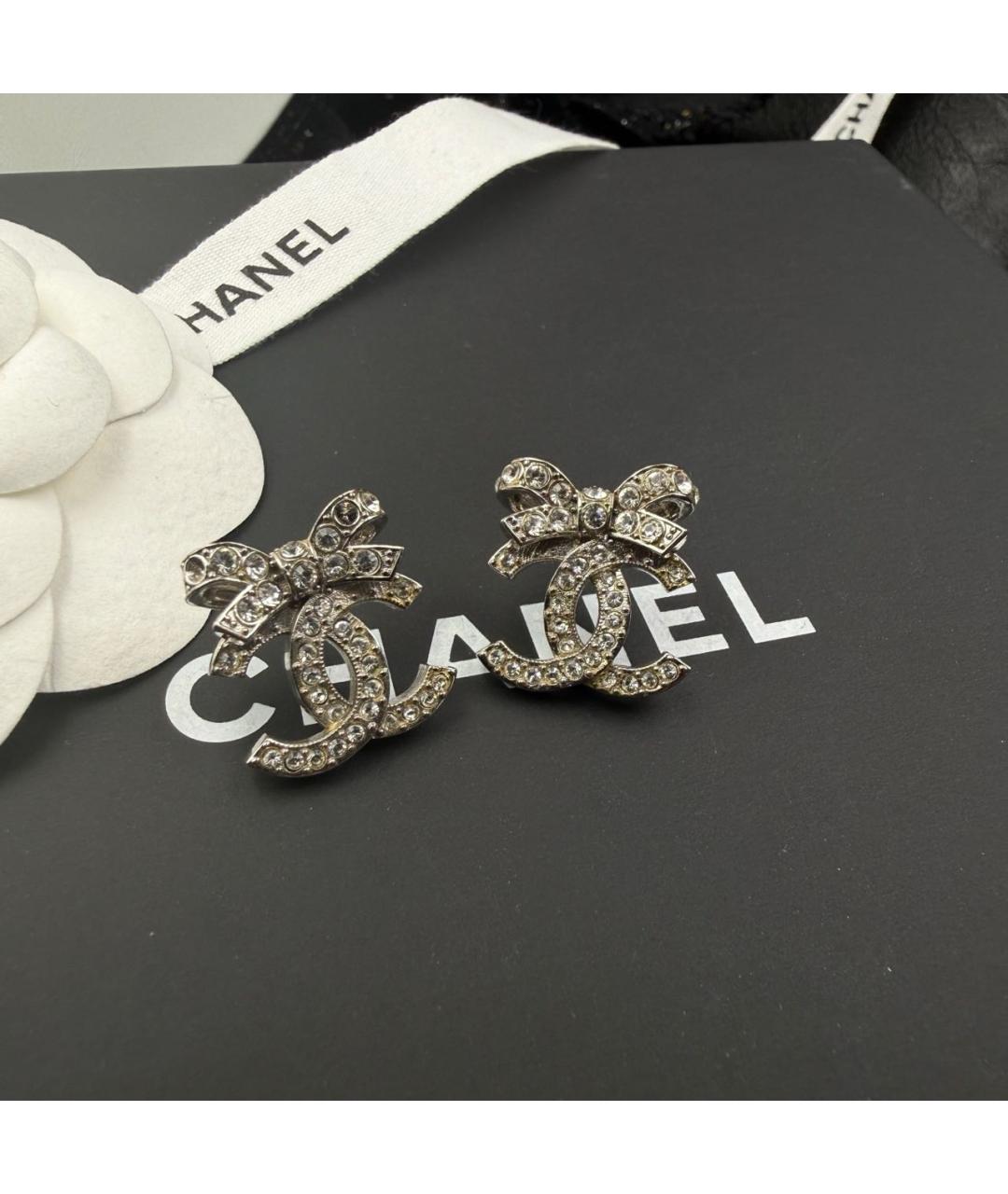 CHANEL Серебряные серьги, фото 2