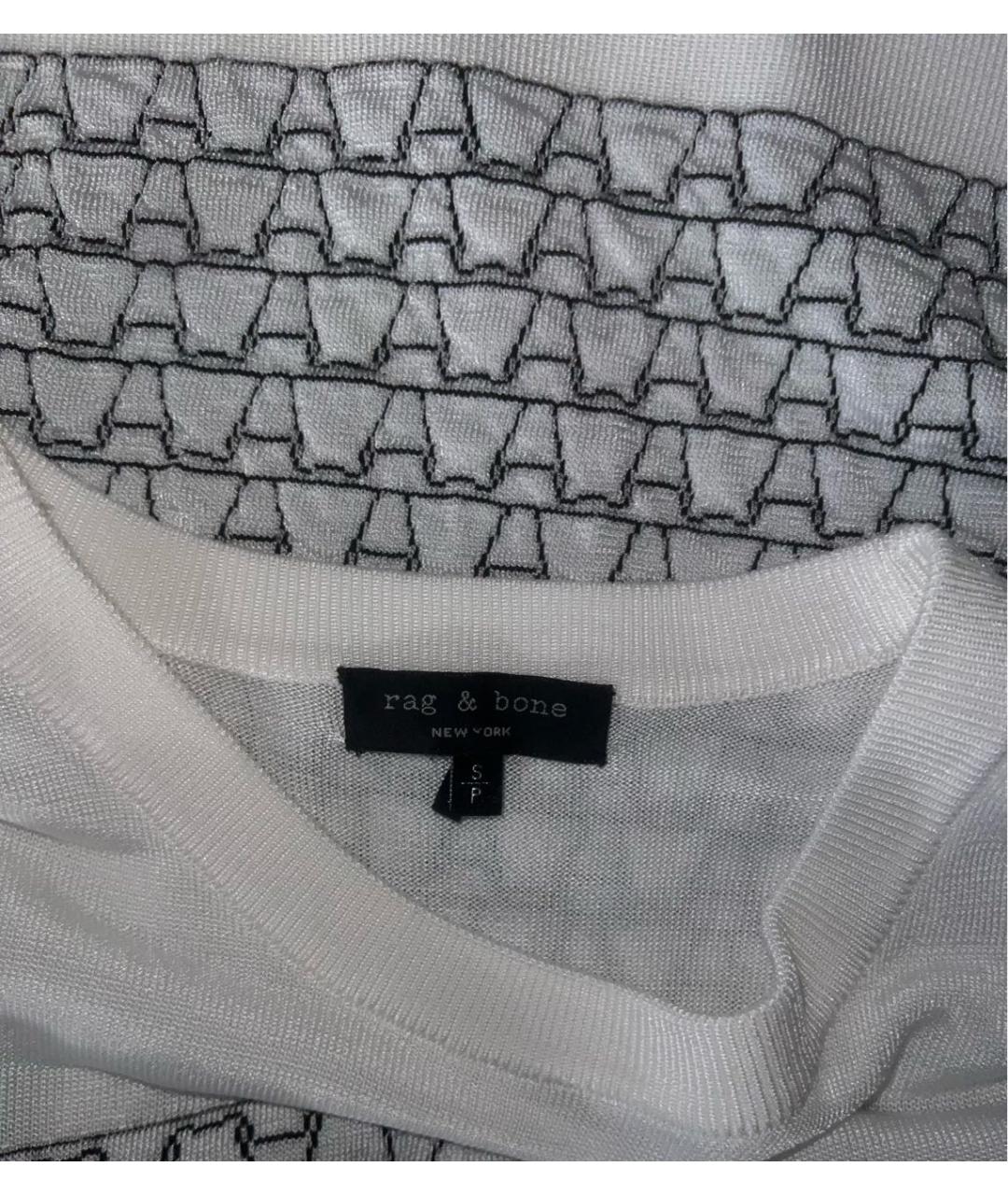 RAG & BONE Белый вискозный джемпер / свитер, фото 3