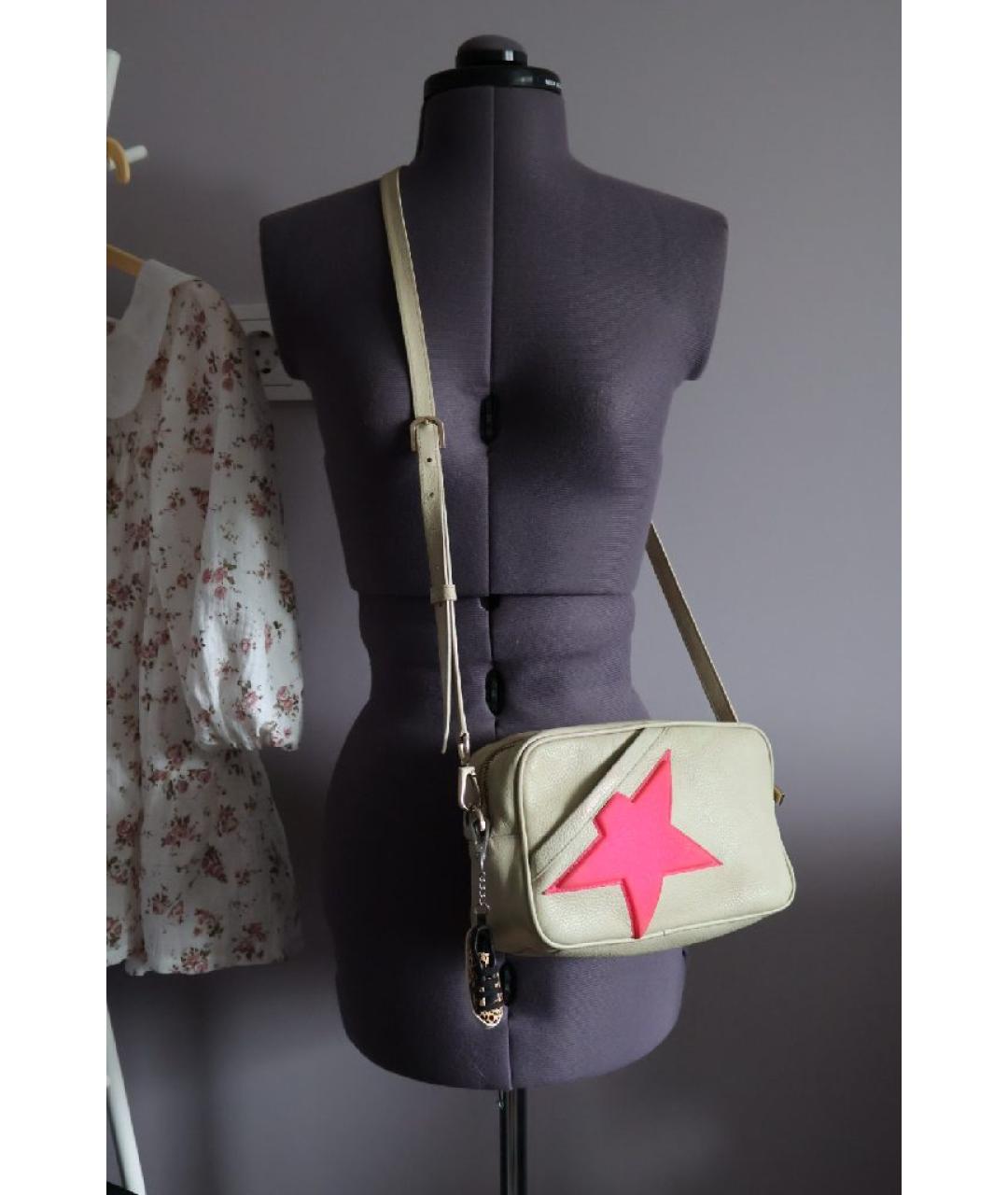 GOLDEN GOOSE DELUXE BRAND Бежевая кожаная сумка через плечо, фото 9