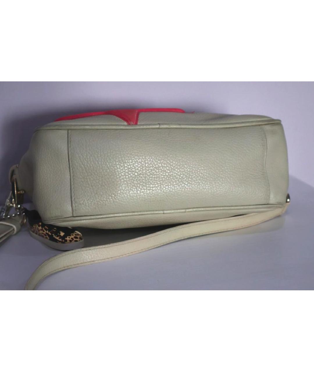 GOLDEN GOOSE DELUXE BRAND Бежевая кожаная сумка через плечо, фото 8