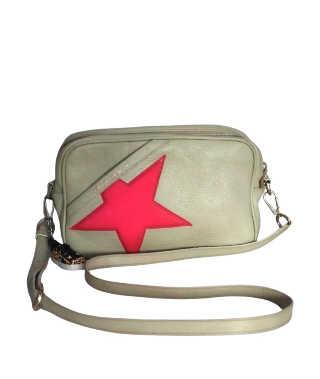 GOLDEN GOOSE DELUXE BRAND Бежевая кожаная сумка через плечо, фото 1