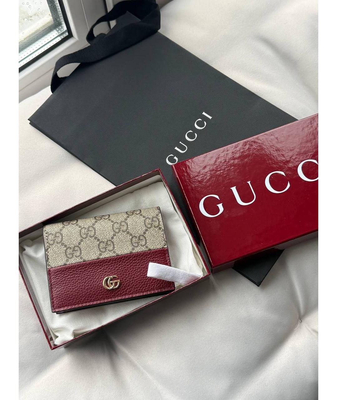 GUCCI Бордовый кошелек, фото 6