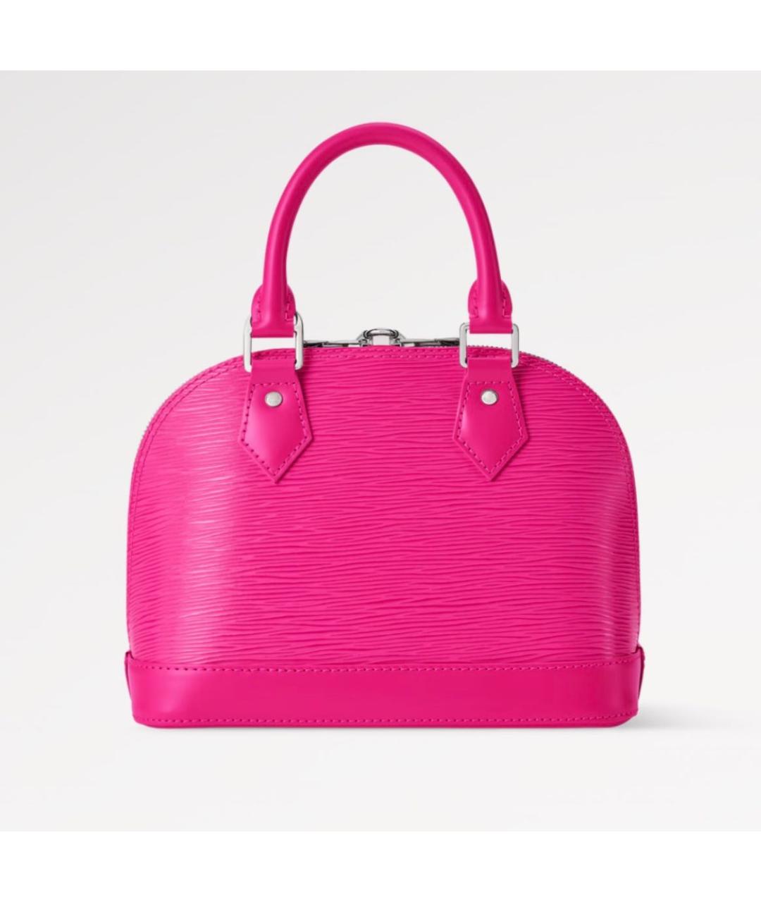 LOUIS VUITTON Розовая кожаная сумка с короткими ручками, фото 2
