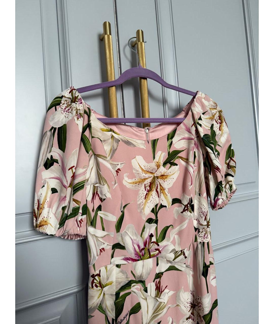 DOLCE&GABBANA Мульти вискозное коктейльное платье, фото 3