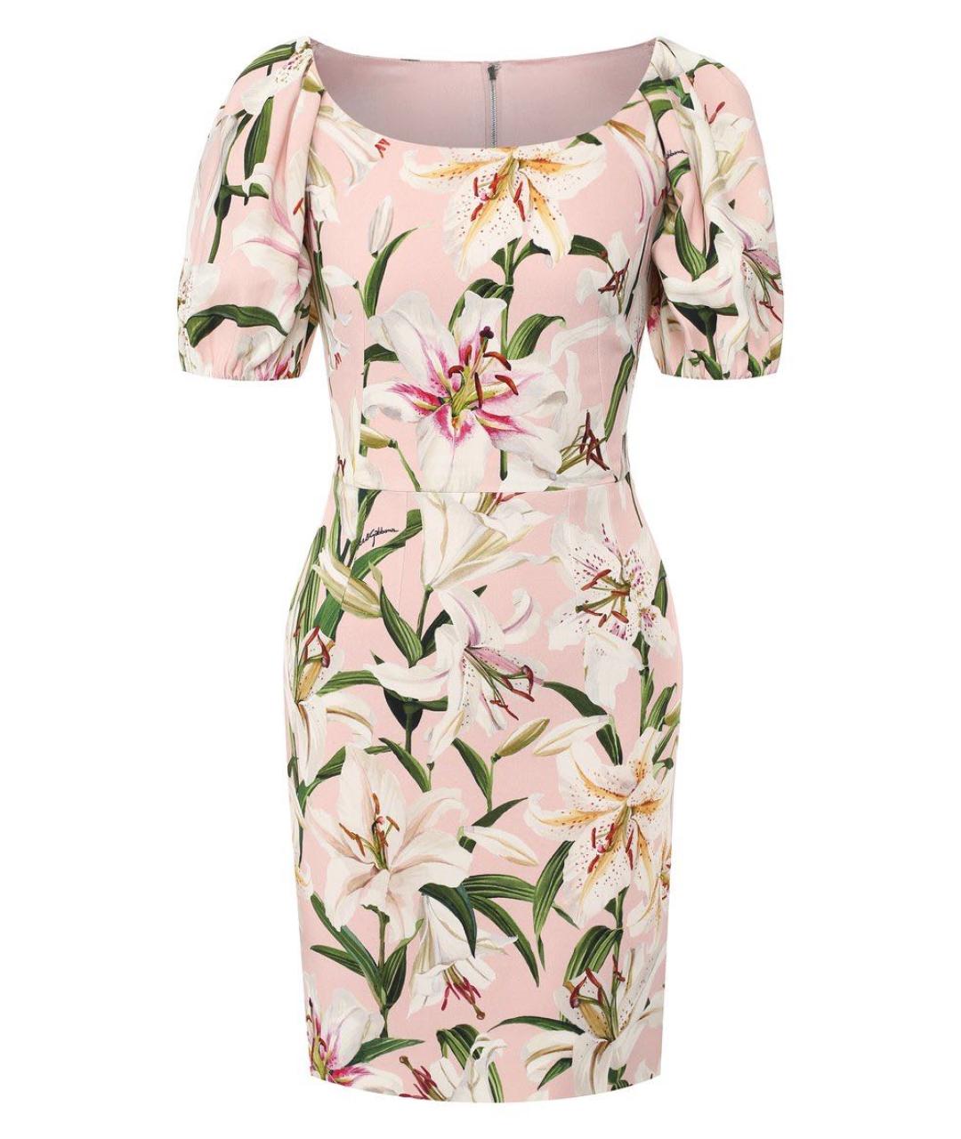 DOLCE&GABBANA Мульти вискозное коктейльное платье, фото 6
