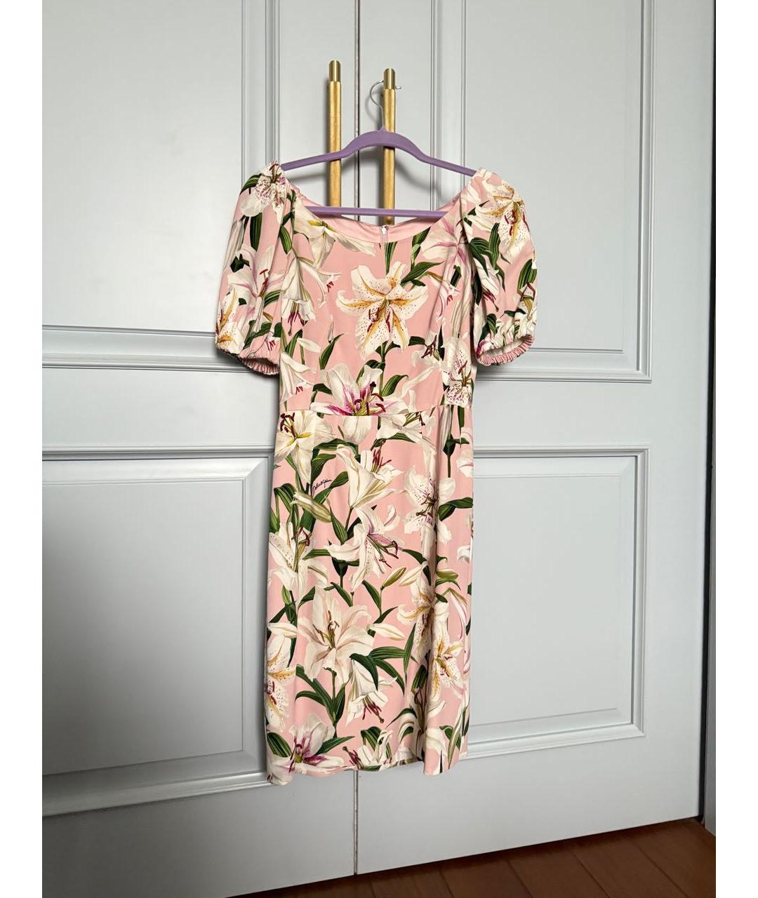 DOLCE&GABBANA Мульти вискозное коктейльное платье, фото 2