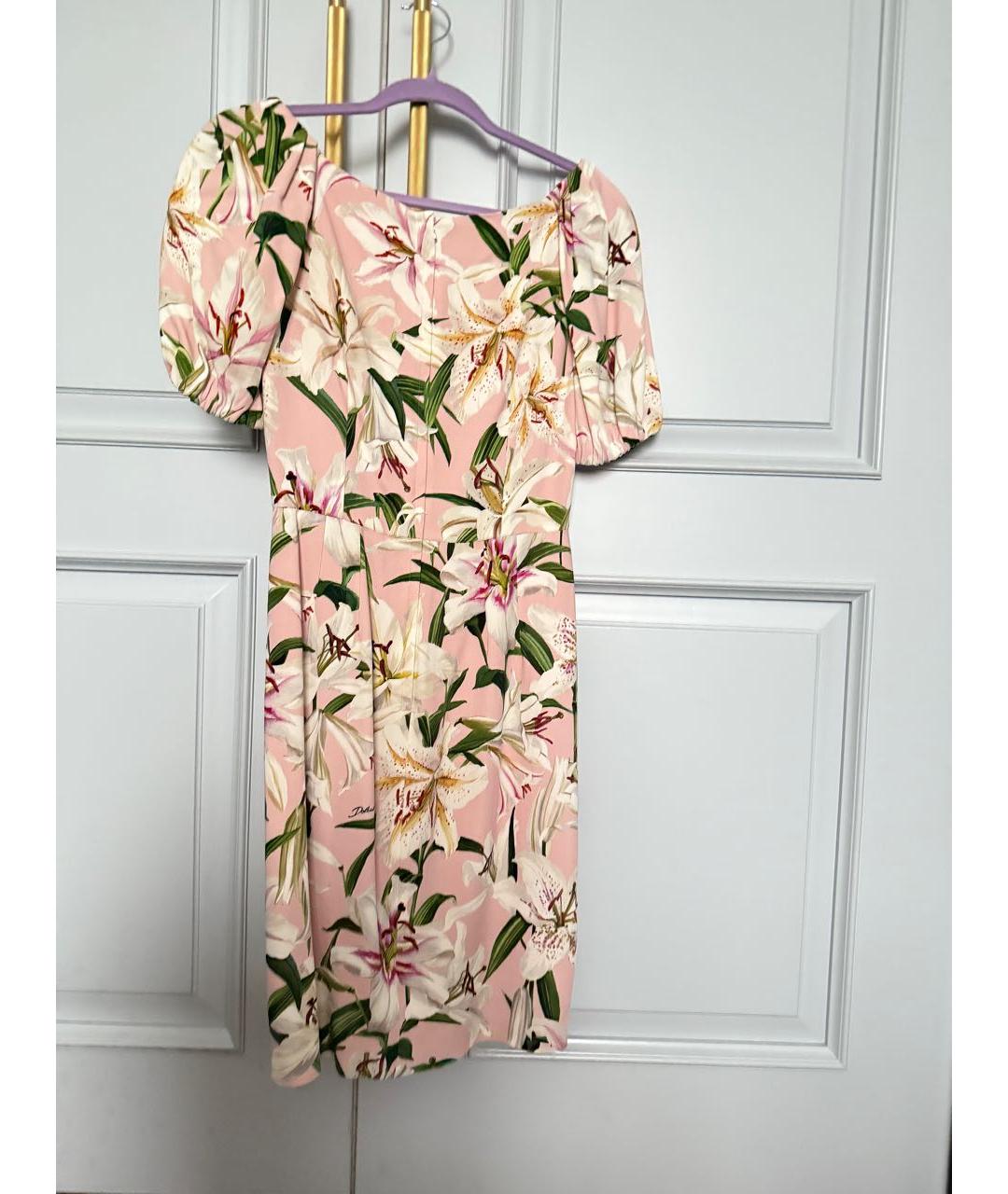 DOLCE&GABBANA Мульти вискозное коктейльное платье, фото 4