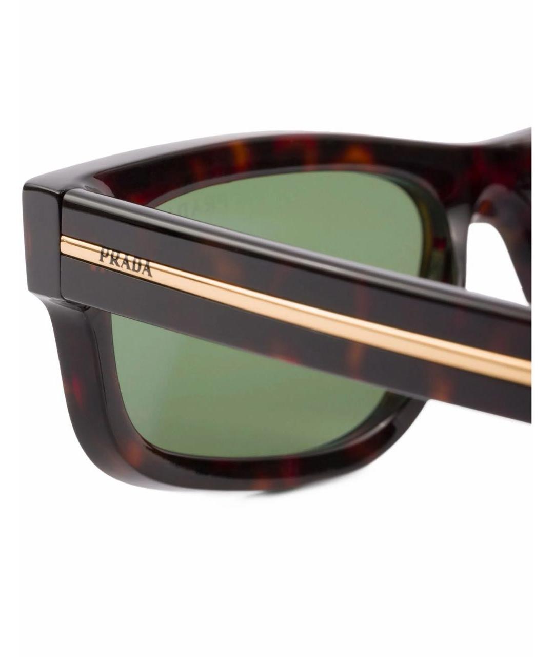 PRADA Черные пластиковые солнцезащитные очки, фото 3