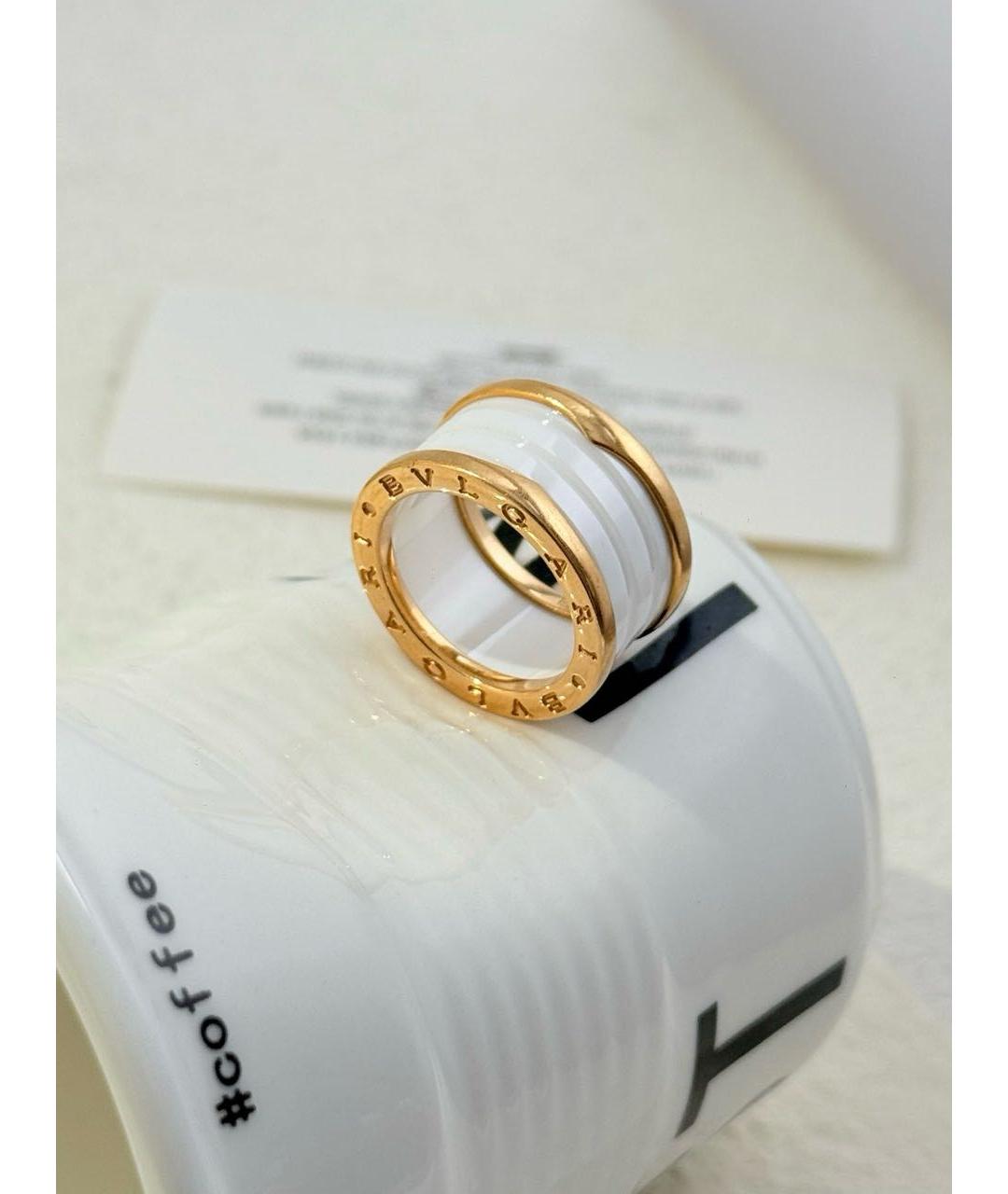 BVLGARI Белое кольцо из розового золота, фото 5