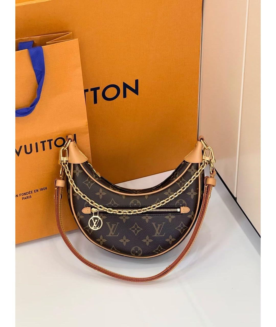 LOUIS VUITTON Коричневая сумка через плечо, фото 2