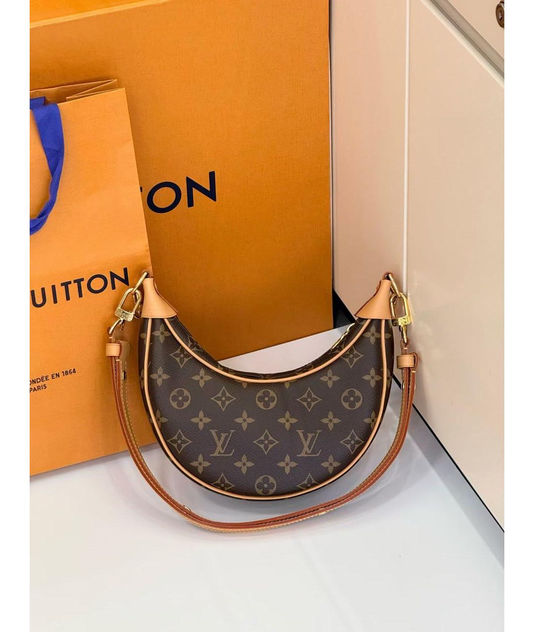 LOUIS VUITTON Коричневая сумка через плечо, фото 3