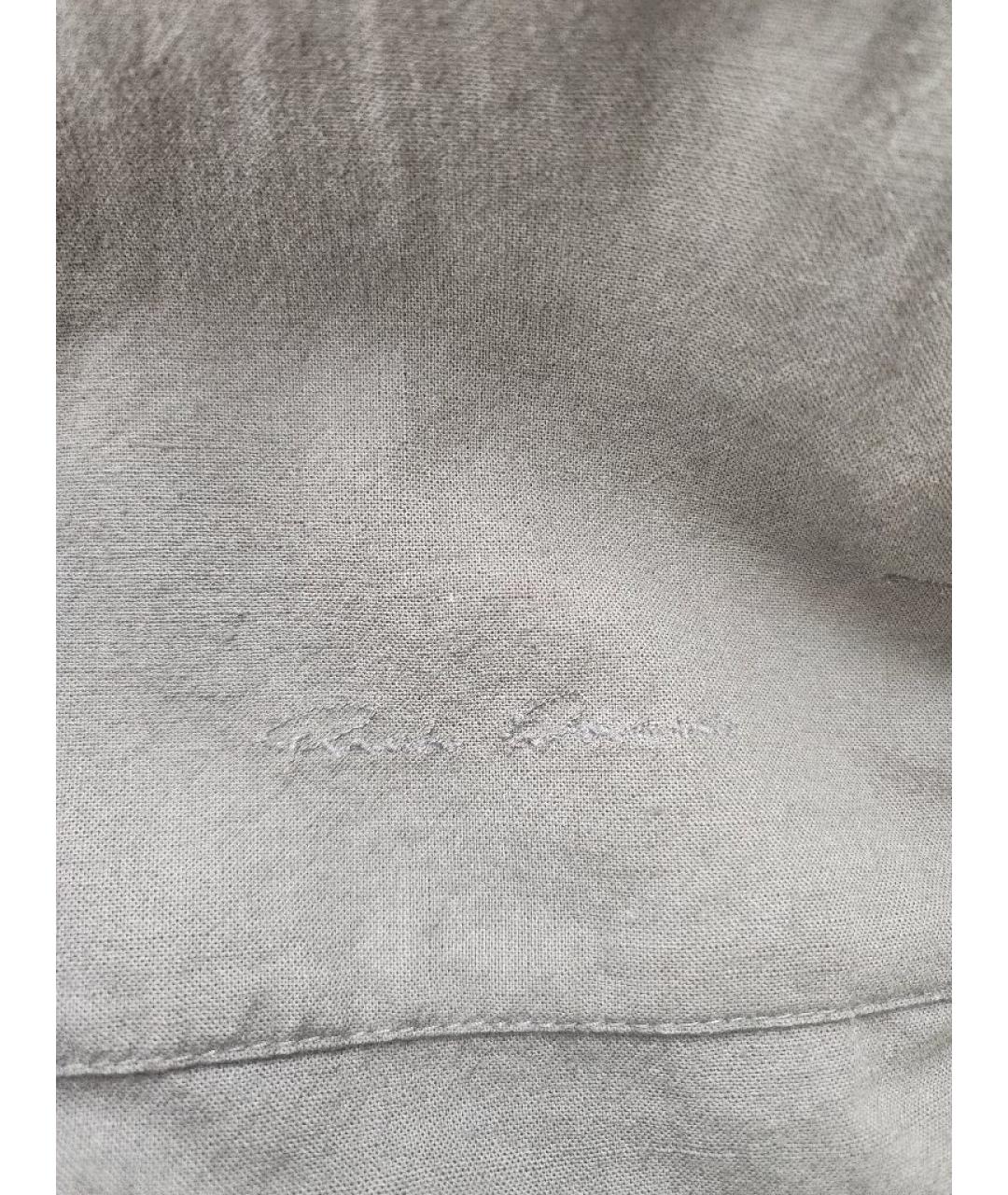 RICK OWENS Хаки кожаная куртка, фото 5