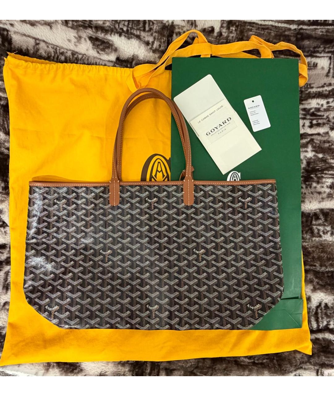 GOYARD Коричневая сумка тоут из экзотической кожи, фото 5