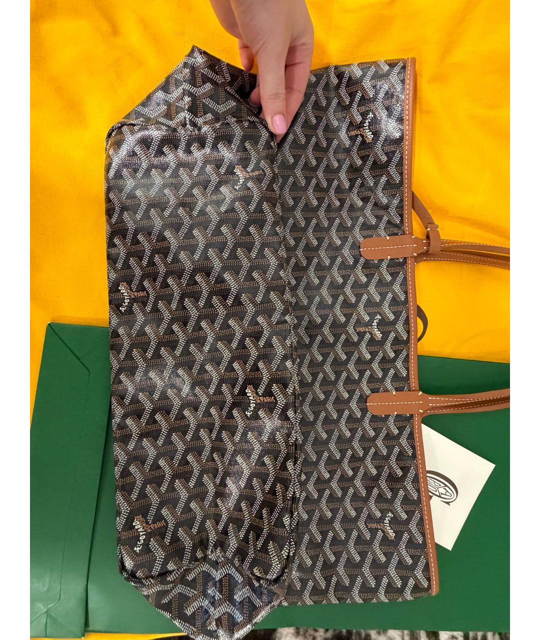 GOYARD Коричневая сумка тоут из экзотической кожи, фото 2