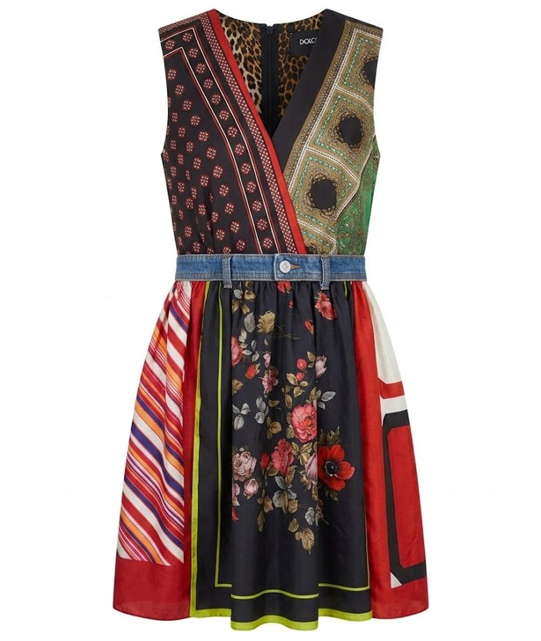 DOLCE&GABBANA Мульти шелковый сарафан, фото 1