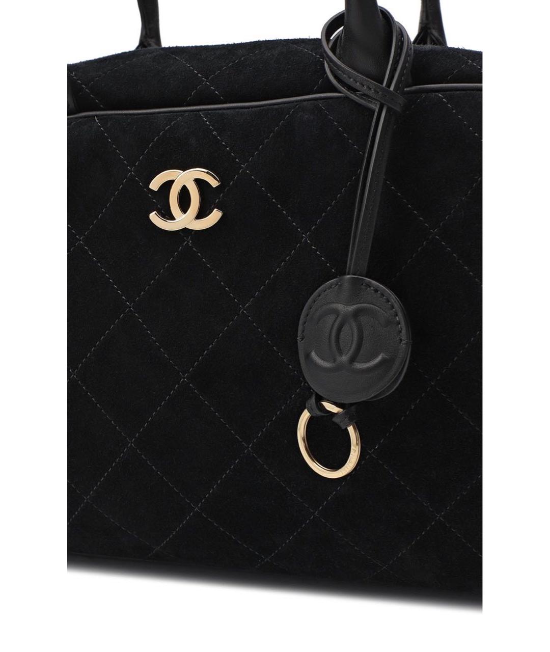 CHANEL Черная замшевая сумка через плечо, фото 5