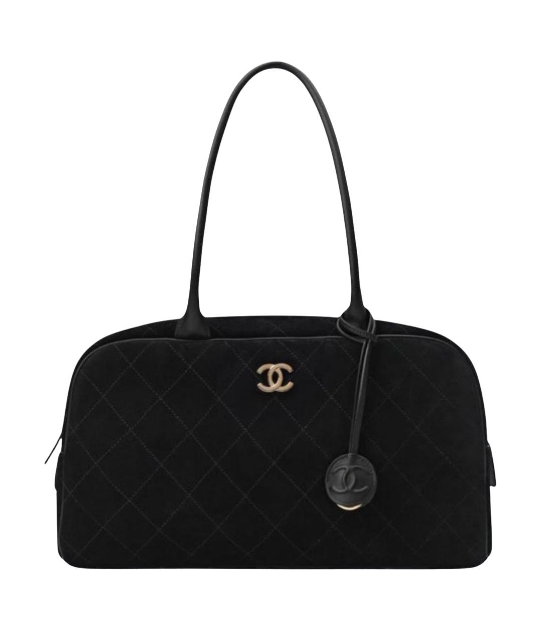 CHANEL Черная замшевая сумка через плечо, фото 1