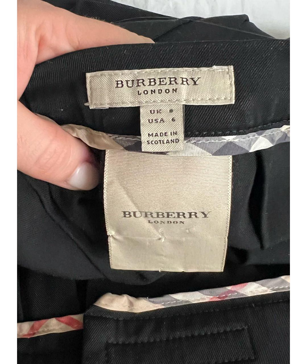 BURBERRY Черная шерстяная юбка миди, фото 3