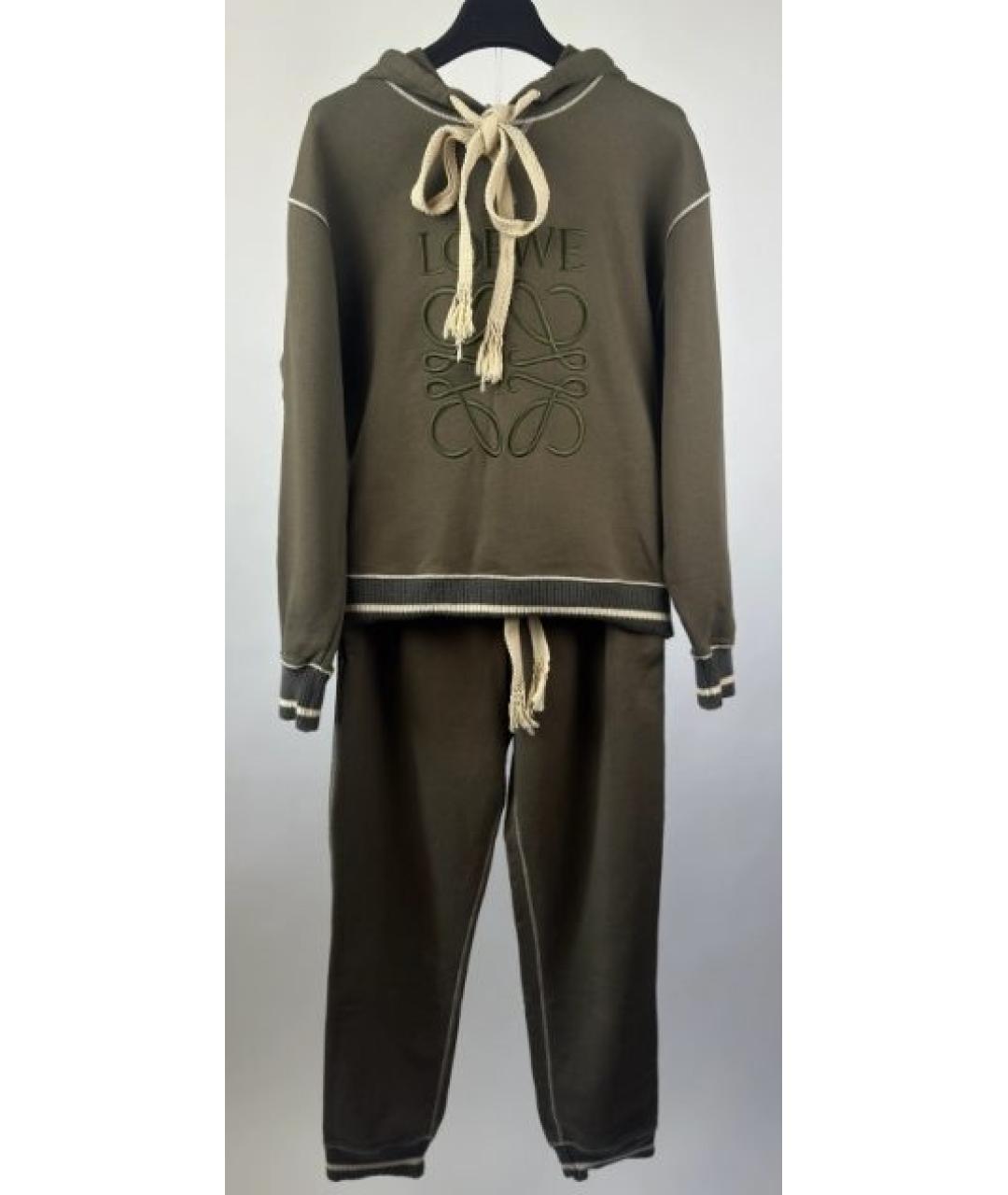 LOEWE Хаки хлопковый костюм с брюками, фото 10