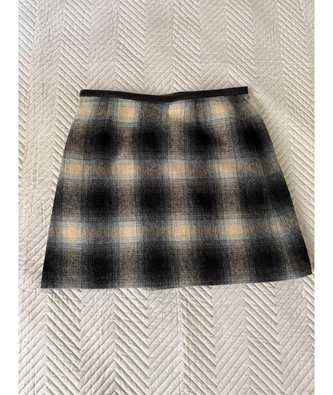 PRADA Мульти шерстяная юбка мини, фото 2