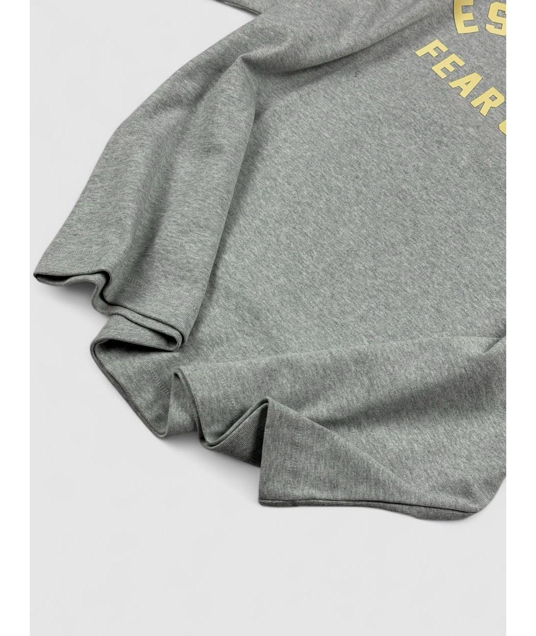 FEAR OF GOD ESSENTIALS Серая хлопковая футболка, фото 4