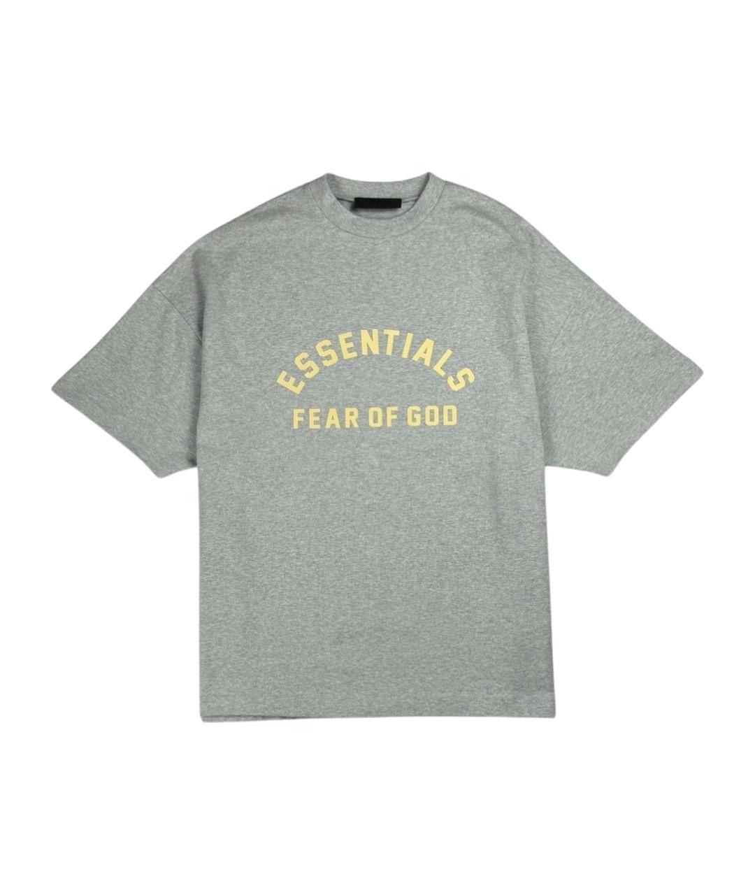FEAR OF GOD ESSENTIALS Серая хлопковая футболка, фото 1