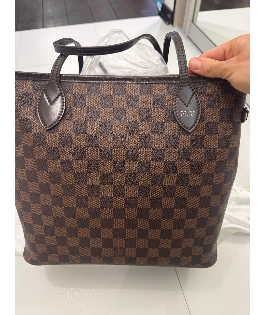 LOUIS VUITTON Коричневая сумка тоут, фото 3