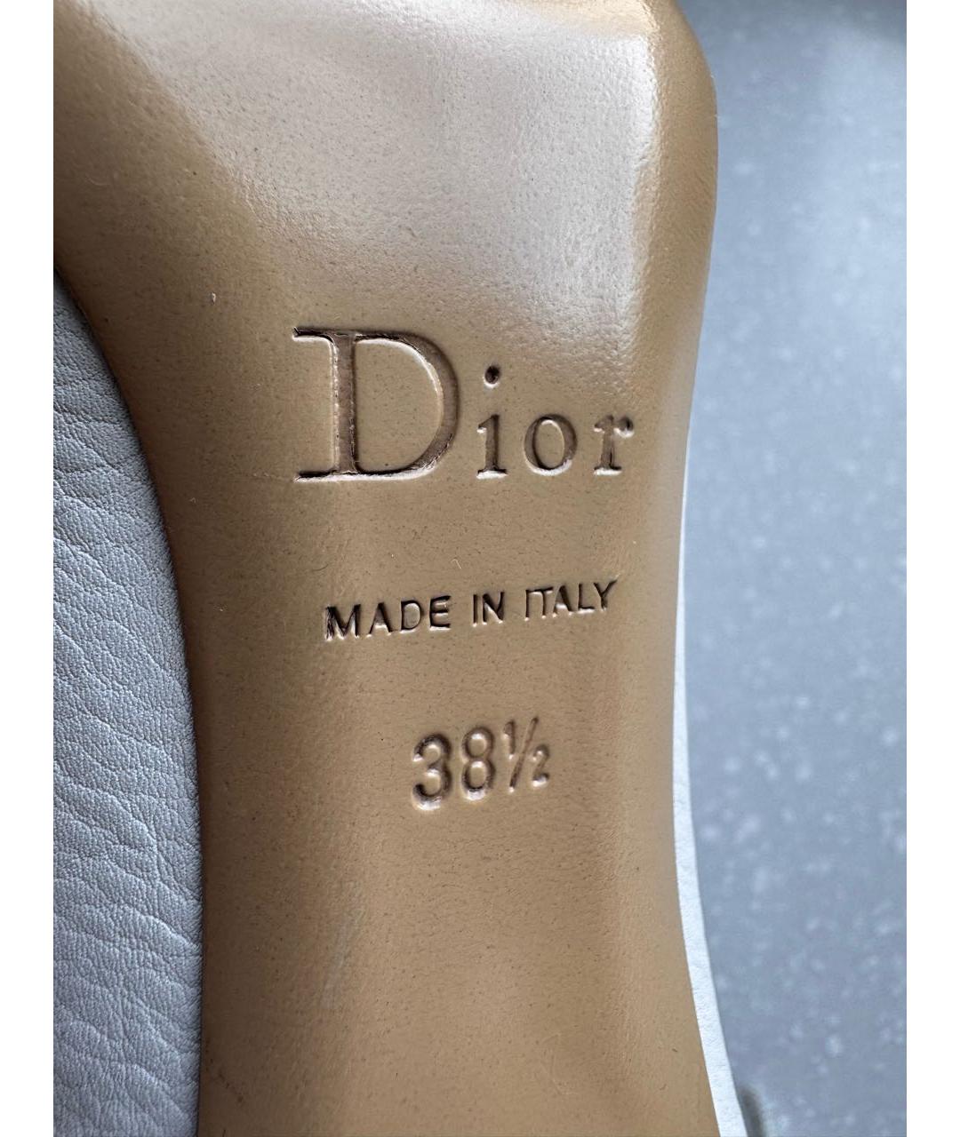 CHRISTIAN DIOR Белые кожаные туфли, фото 7