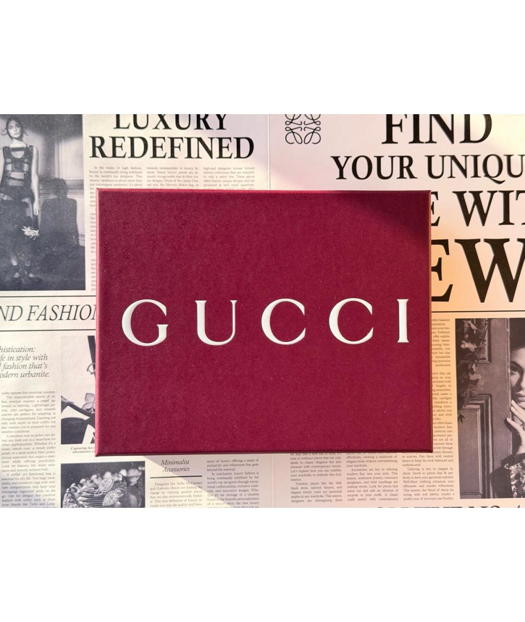 GUCCI Черный кожаный кошелек, фото 4