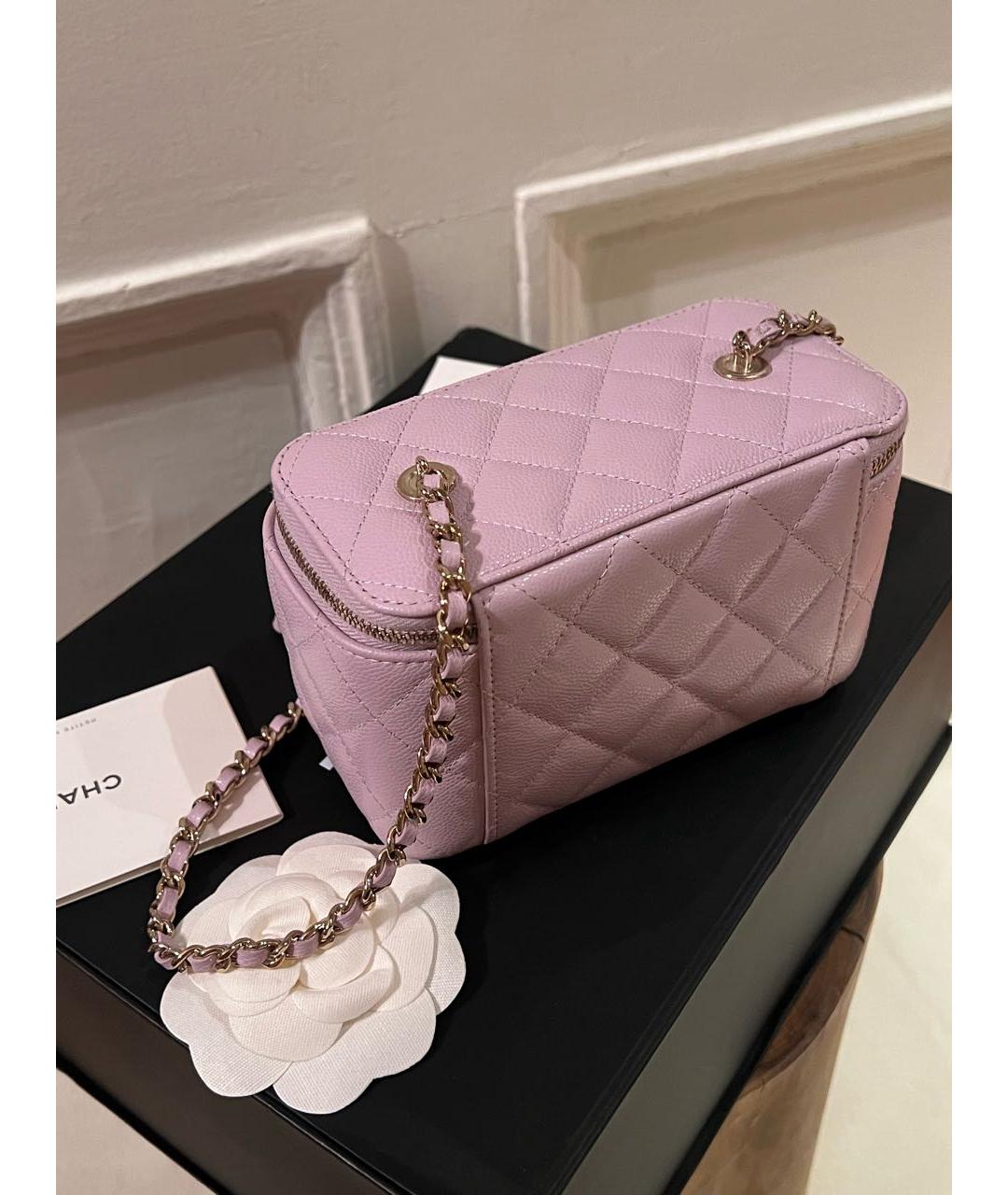 CHANEL Розовая кожаная сумка через плечо, фото 4