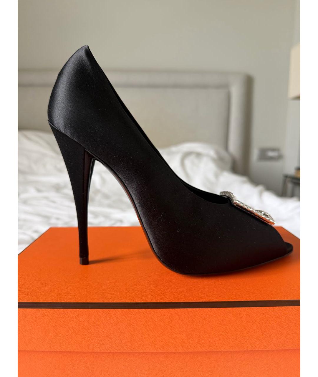SAINT LAURENT Черные текстильные туфли, фото 7