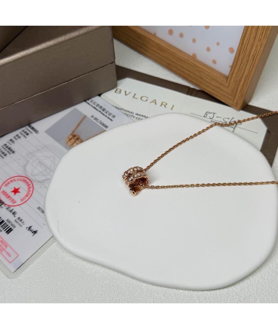 BVLGARI Золотое колье из розового золота, фото 3