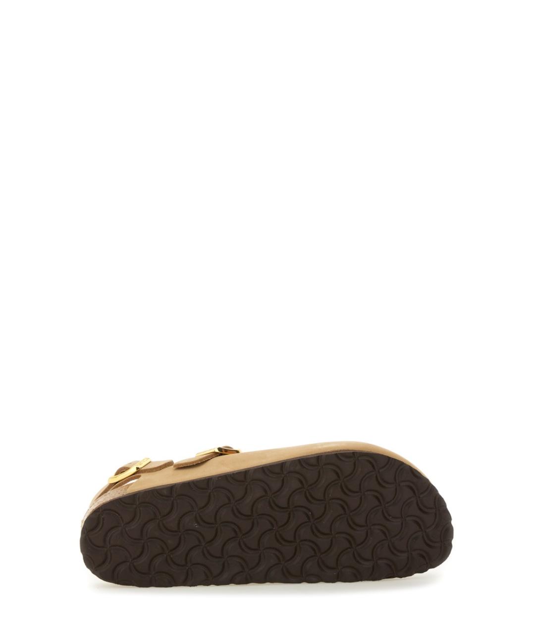 BIRKENSTOCK Бежевые замшевые сандалии, фото 5