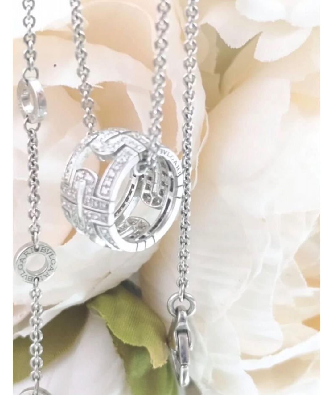 BVLGARI Серебряное колье из белого золота, фото 2