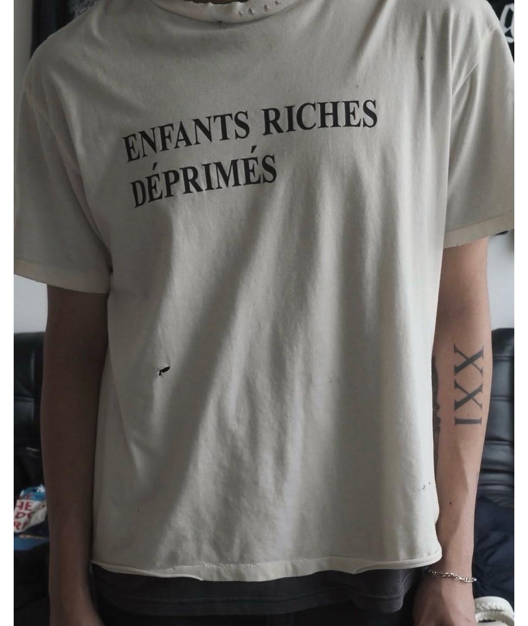Enfants Riches Déprimés Белая хлопковая футболка, фото 7