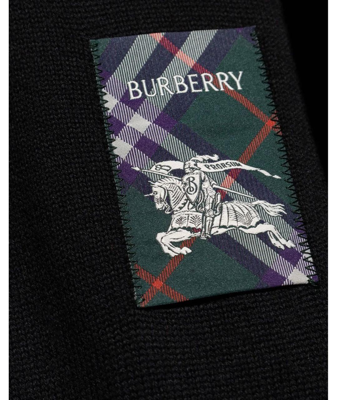 BURBERRY Черная шерстяная футболка, фото 6