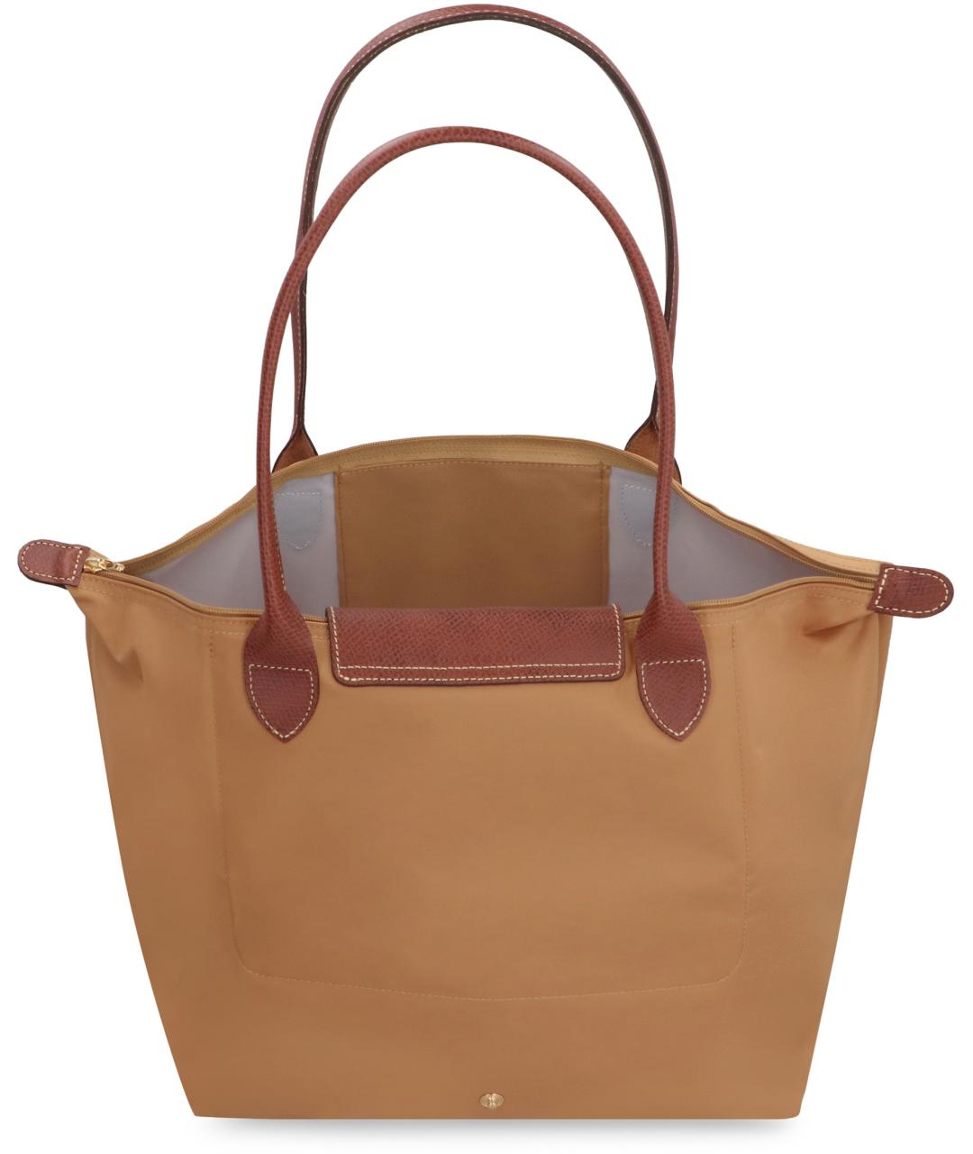 LONGCHAMP Бежевая синтетическая сумка тоут, фото 5