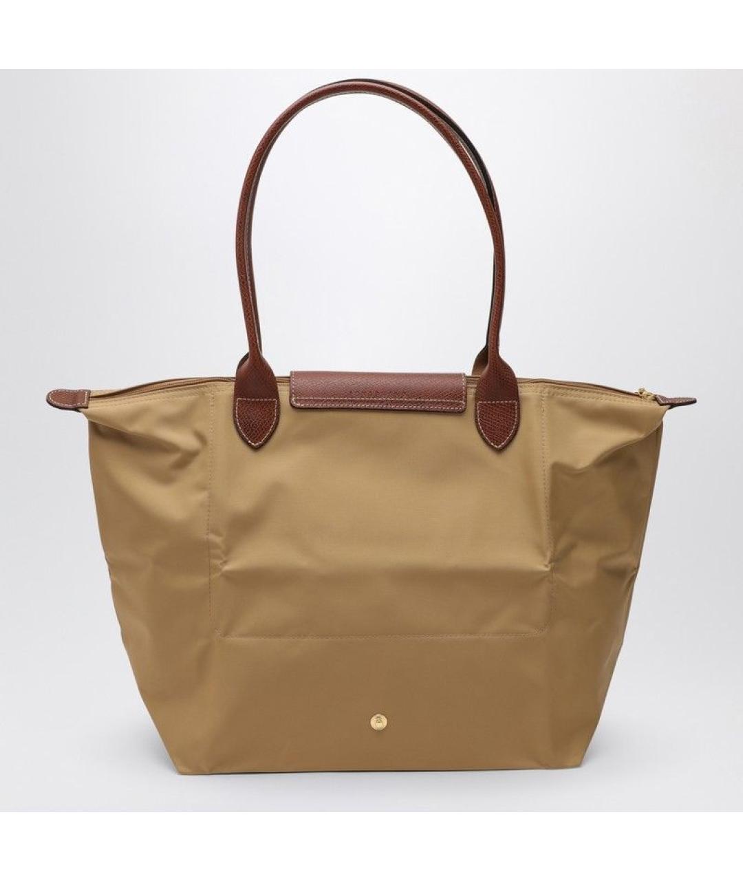 LONGCHAMP Бежевая синтетическая сумка тоут, фото 2