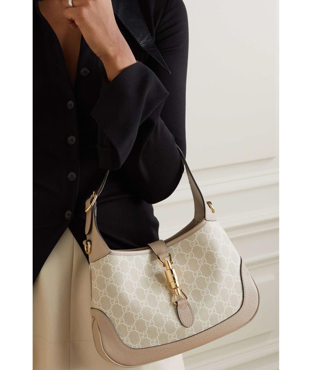 GUCCI Бежевая сумка с короткими ручками, фото 7
