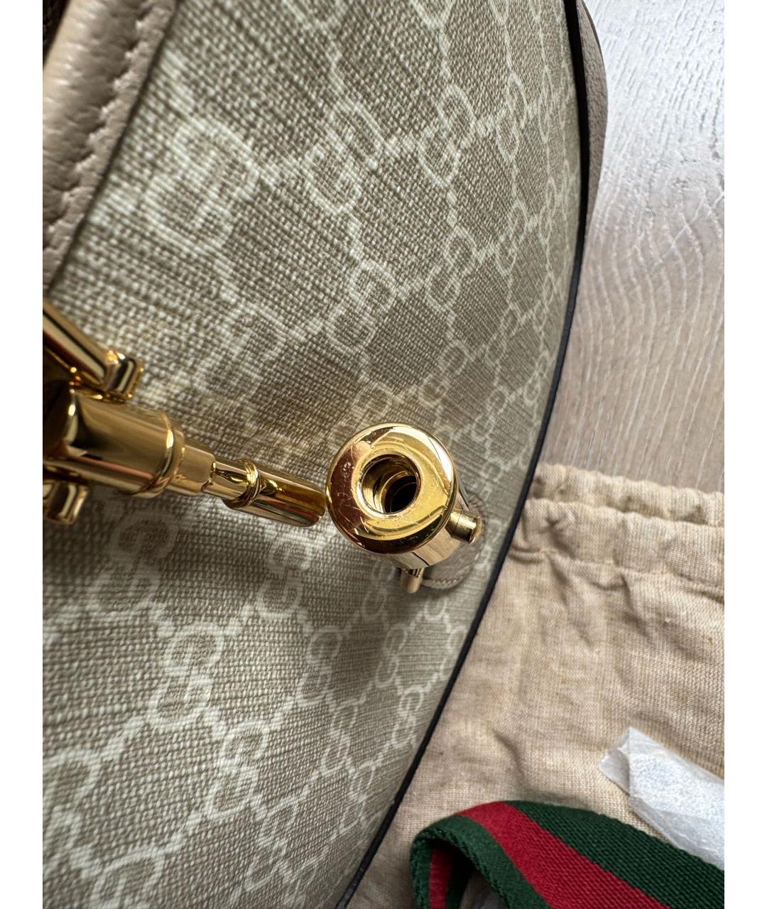 GUCCI Бежевая сумка с короткими ручками, фото 6