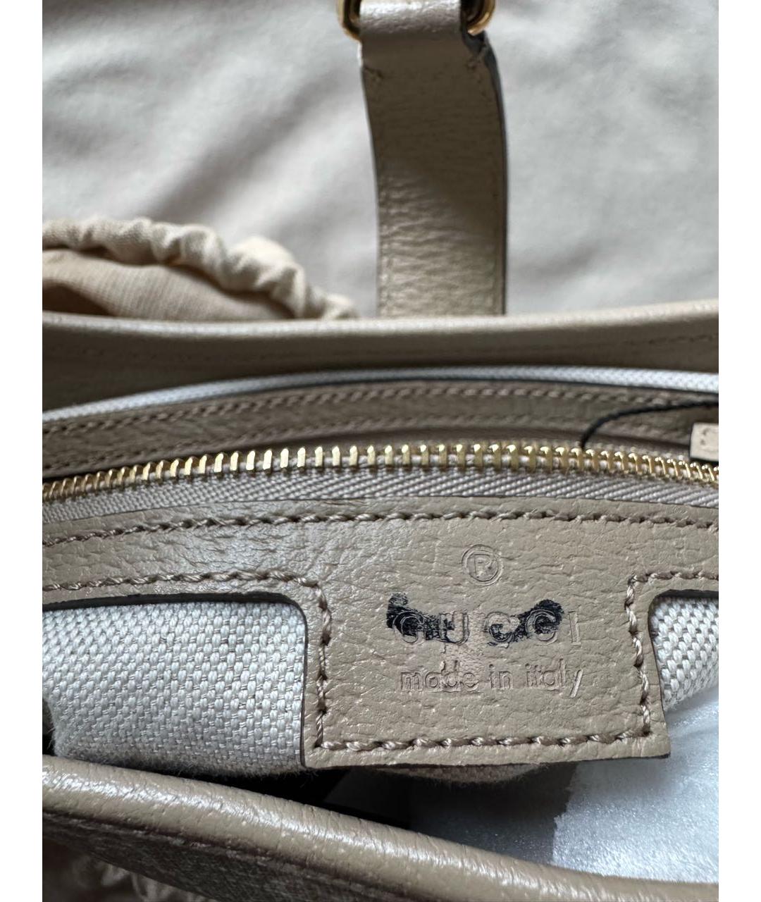 GUCCI Бежевая сумка с короткими ручками, фото 8