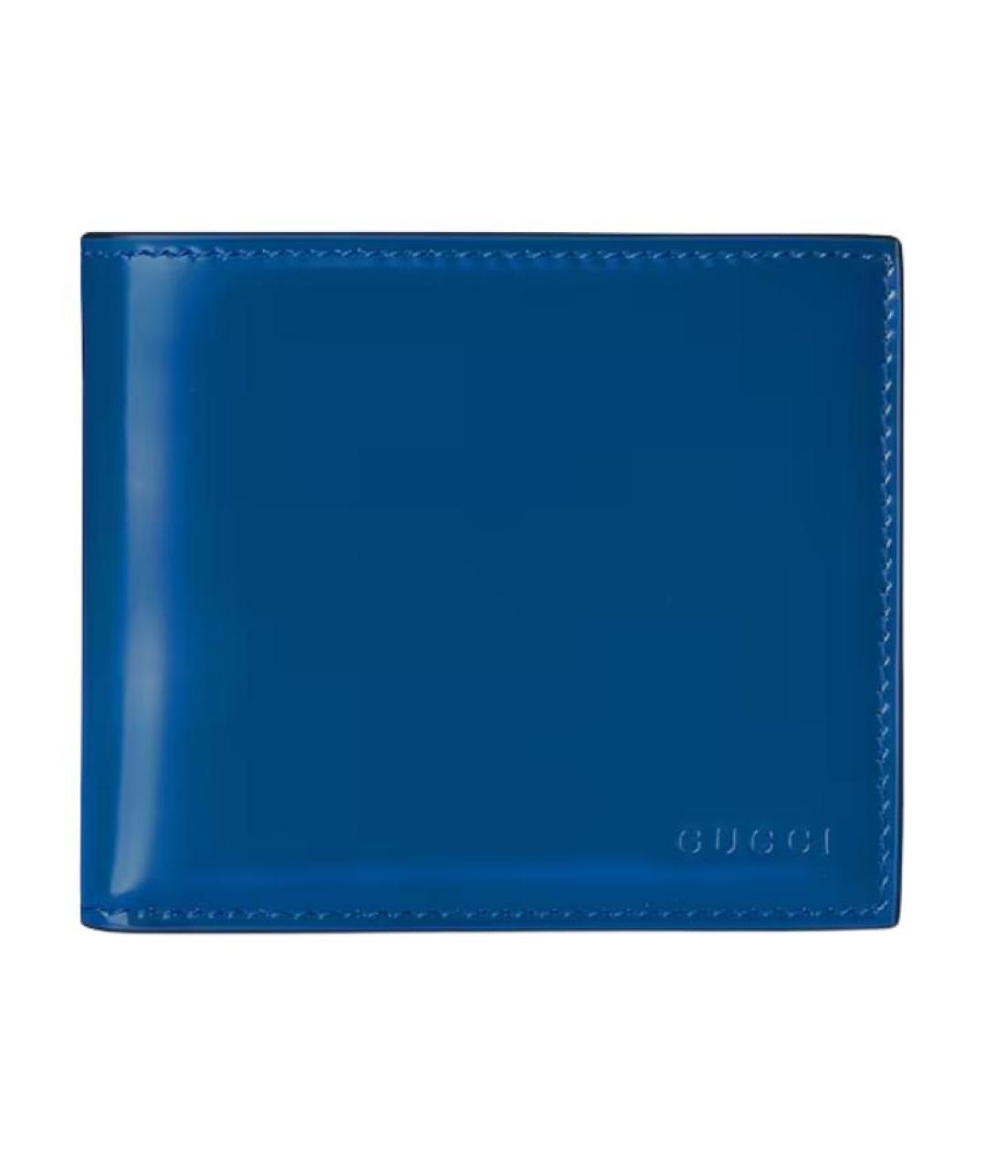 GUCCI Синий кожаный кошелек, фото 1