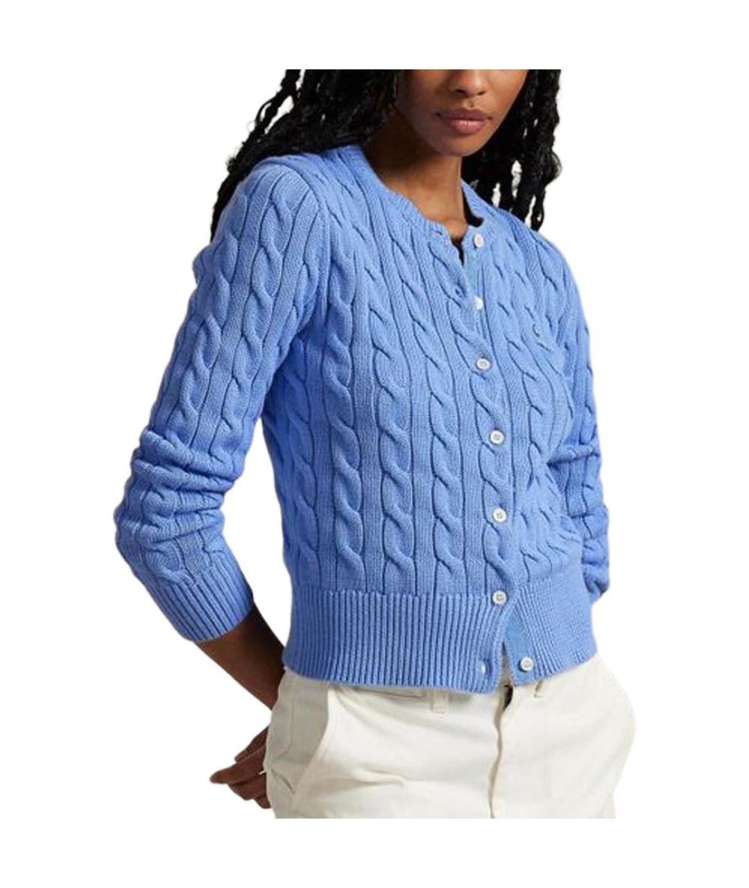 POLO RALPH LAUREN Синий хлопковый кардиган, фото 5
