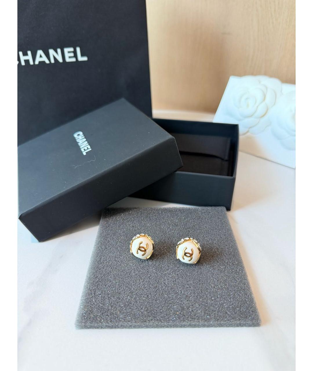 CHANEL Золотые серьги, фото 3